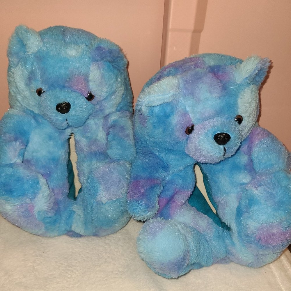 Galaxy Teddy Bear Slippers